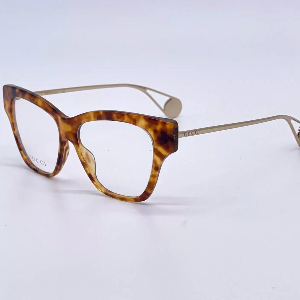 Sale! New Gucci Women's 52mm Havana Cat Eye Eyeglasses! - Picture 5 of 8